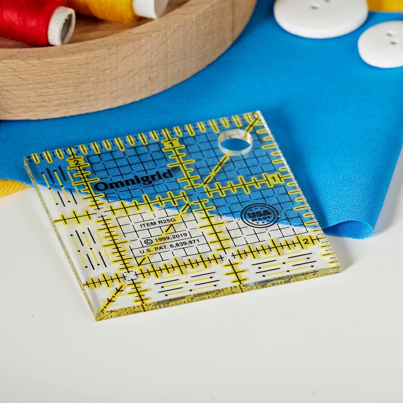 Omnigrid 2-1/2" Grid Ruler, Clear Quilting x 2-1/2", Original Version