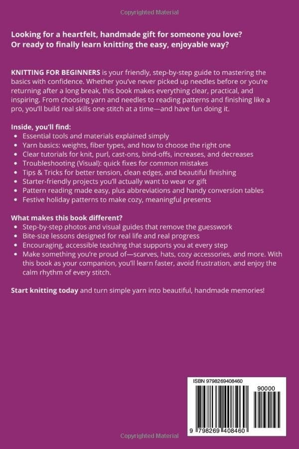 Knitting For Beginners: Create Stunning Projects Fast With Simple Step - by...