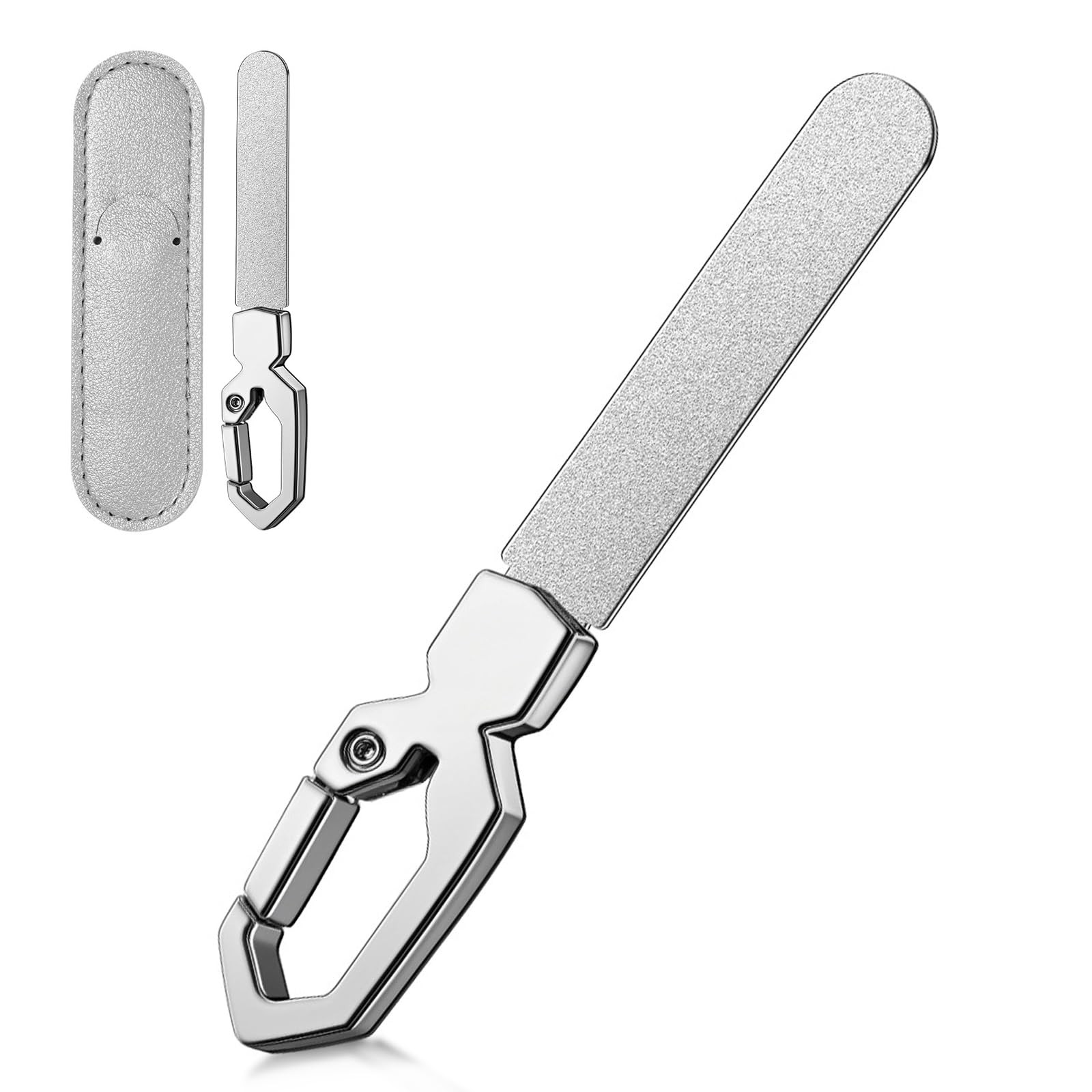 Stainless Steel Double-Sided Metal Nail File, Fingernail & Toenail Silver