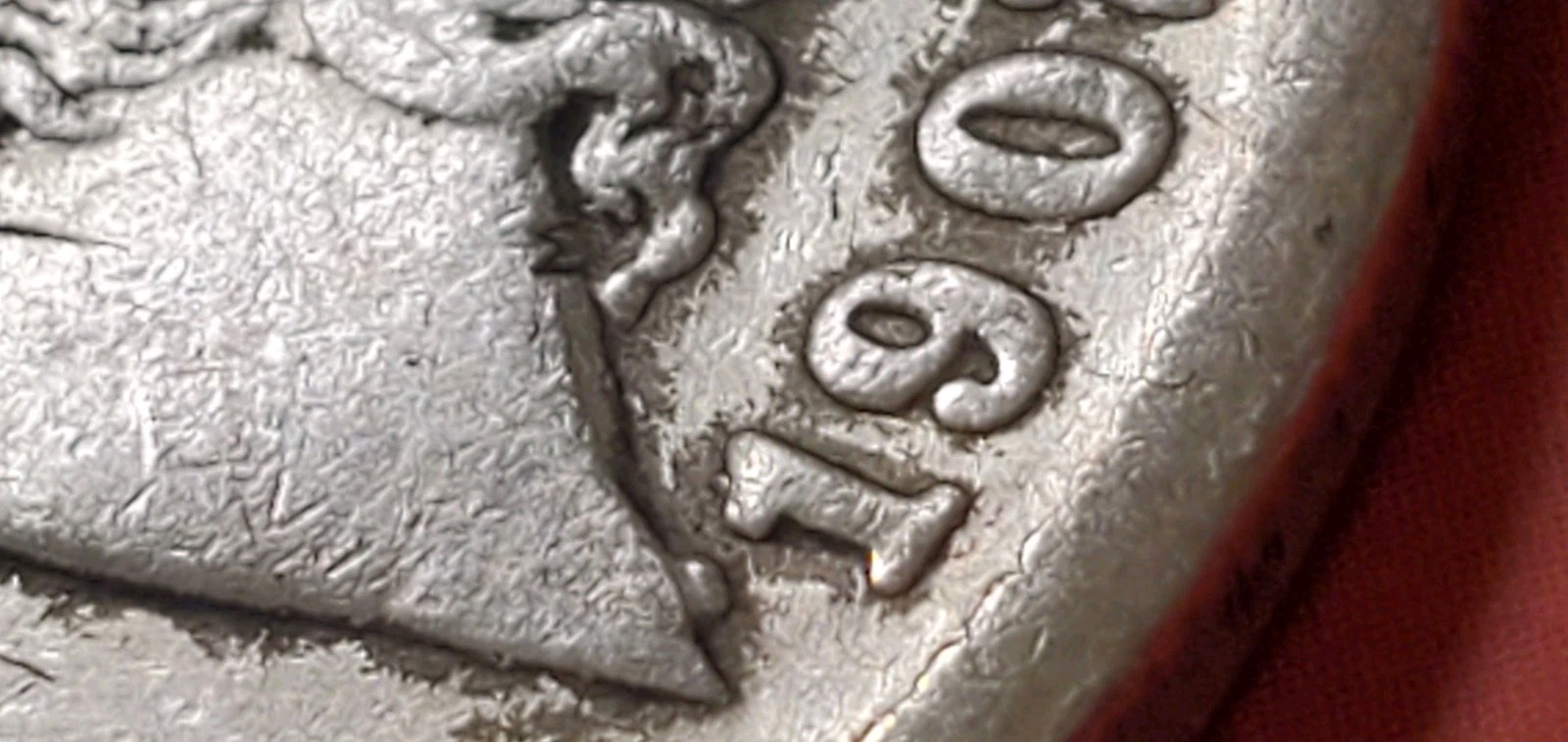 1902 P Morgan Silver Dollar MULTIPLE Die Chip ERROR Circulated