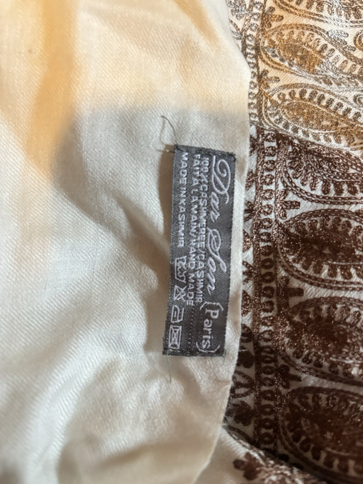 Hand Embroidered Pashmina Cashmere Scarf