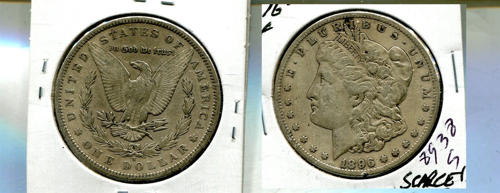 1896 S MORGAN SILVER DOLLAR XF CL 8938S