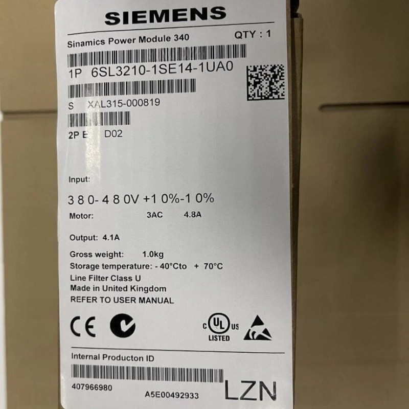 6SL3210-1SE14-1UA0 1PCS Brand New SIEMENS 6SL3210-1SE14-1UA0  Fast Shipping