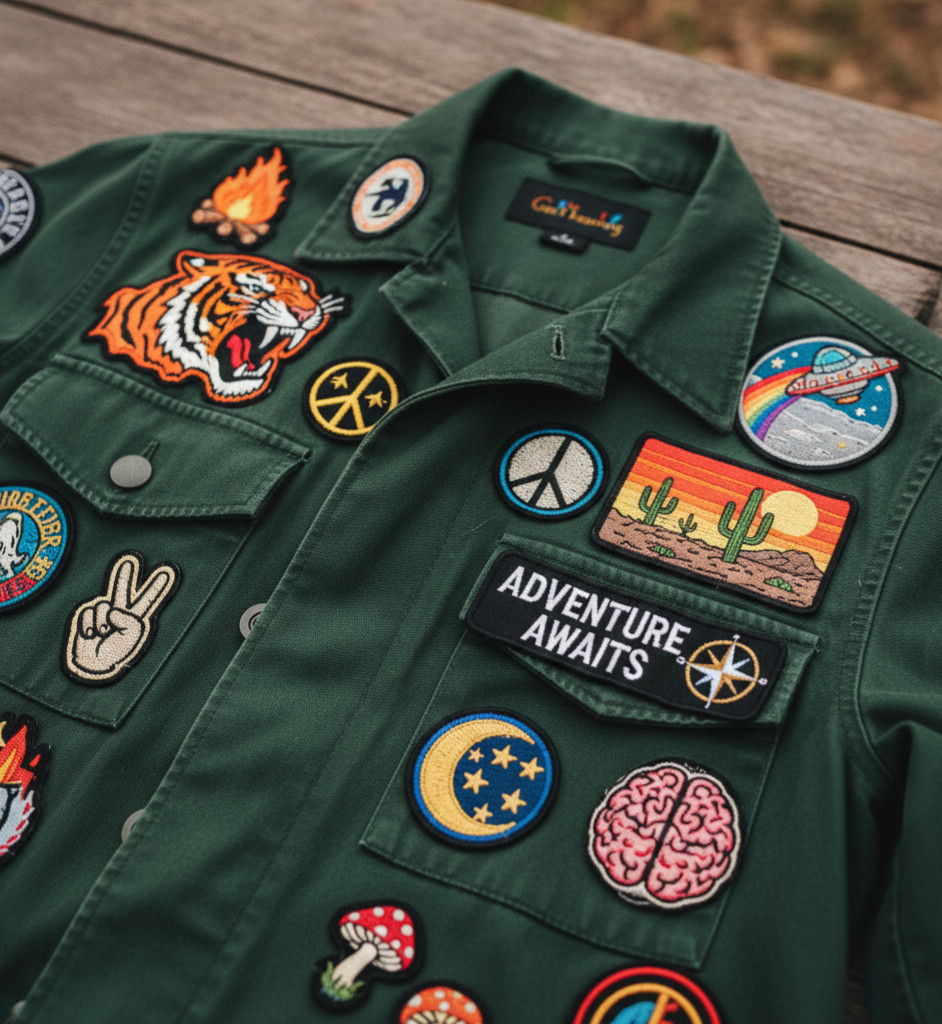 Sacred Heart Shield Embroidered Patch Iron On Jacket Vest Hat 3–8 Inch