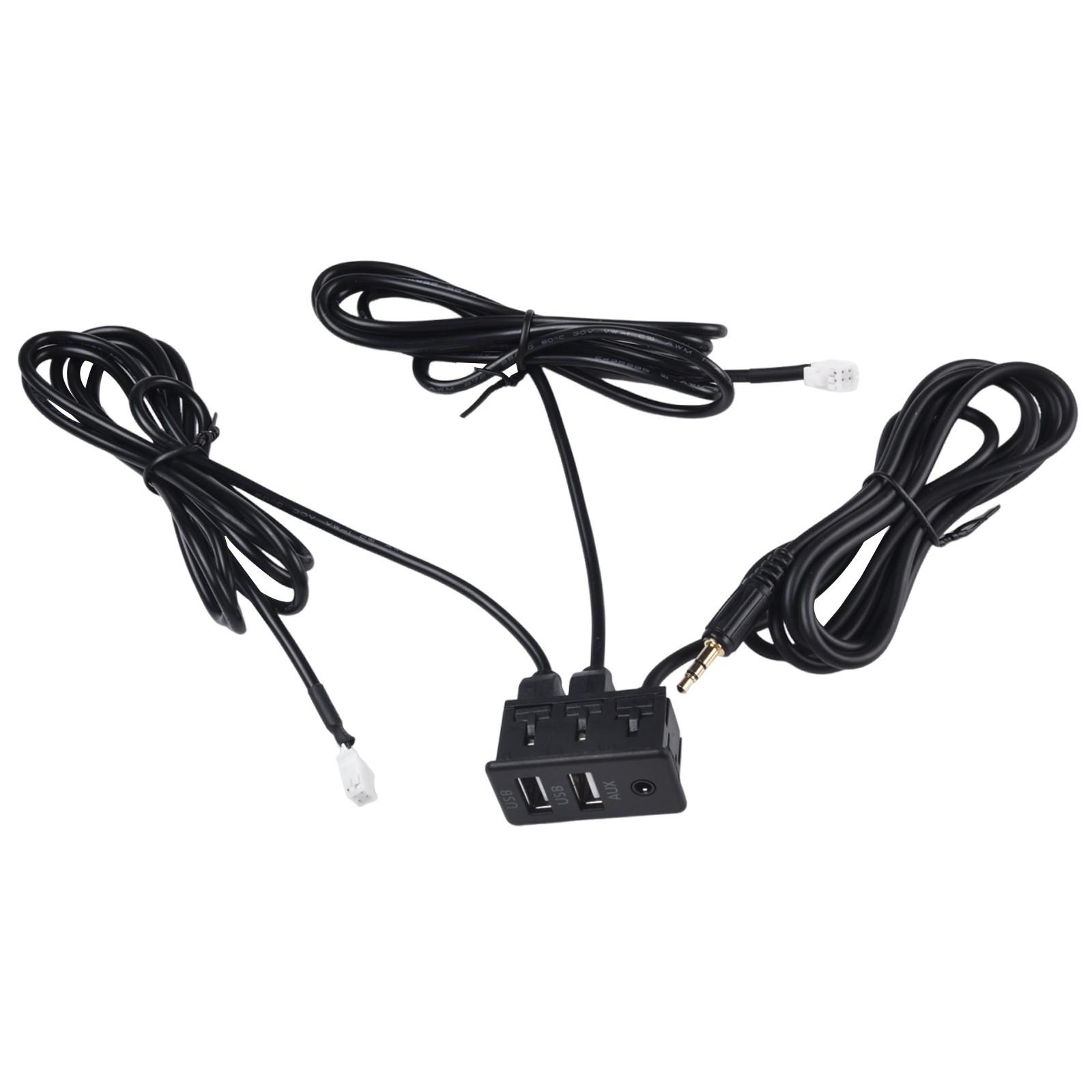User Friendly Car Dashboard USB AUX Panel Interface Extension Adapter and Use
