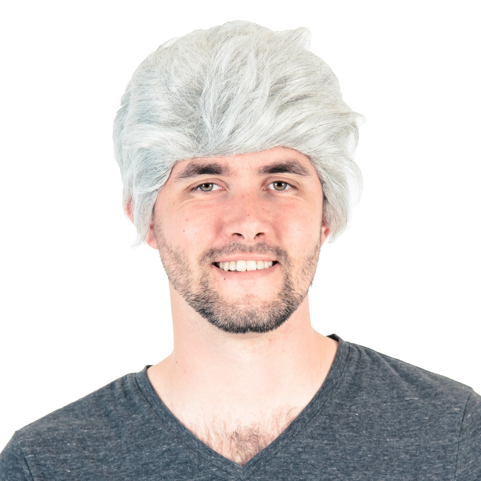 Adult Unisex Deluxe Late Night Big Chin Talk Show Host Halloween Costume Wig