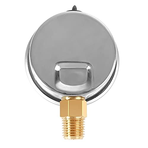 Glycerin Filled Pressure Gauge with 304 Stainless Steel Case, 2.5" Dial Size,