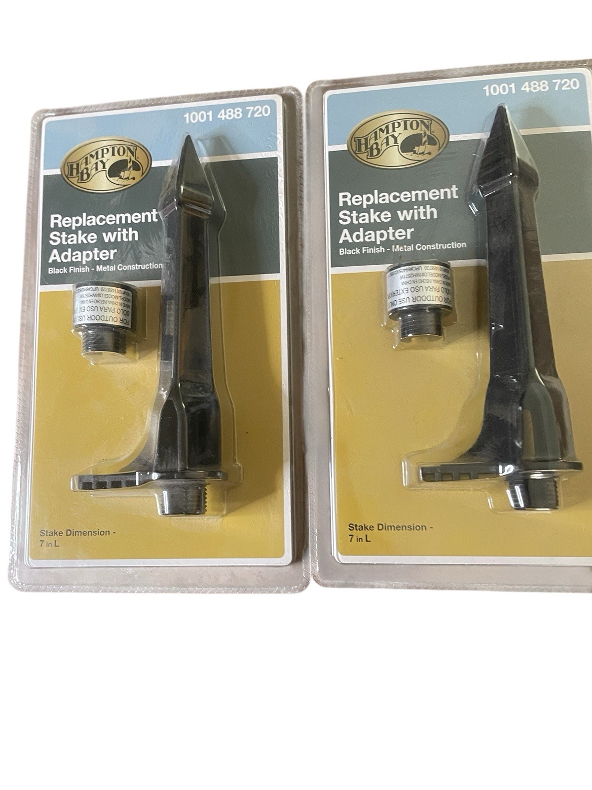 Hampton bay replacement stake with adapter 1001 488 720 Metal Lot Of 2 New