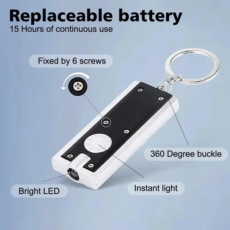500PCS Mini Keychain Flashlight LED Light Bulk Small Flashlight for Outdoor