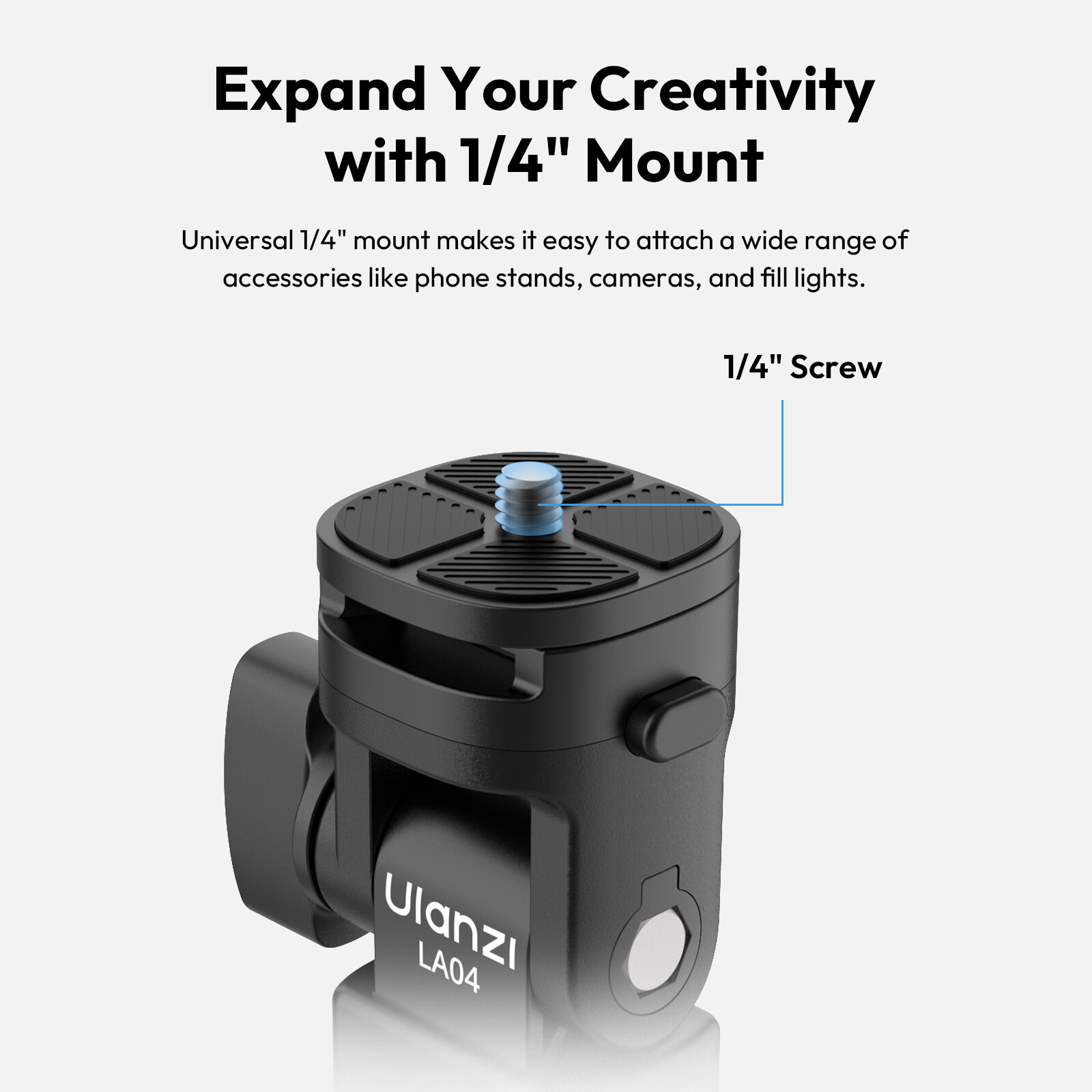 U​lanzi LA04 Light Stand Adapter Angle-Adjustable for Camera Fill Light