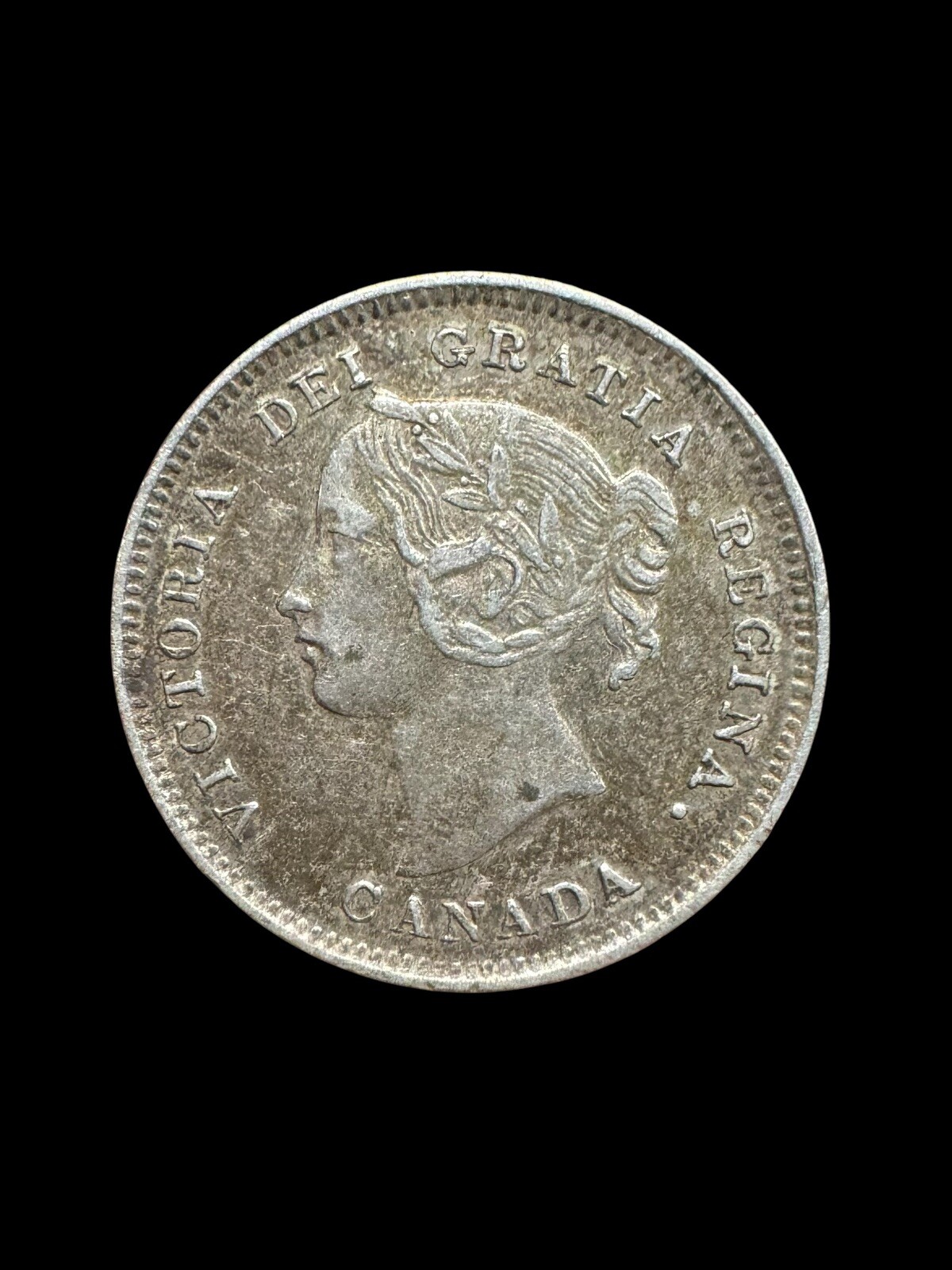 1894 CANADA CANADIAN 5 CENT SILVER, LOW MINTAGE, 11/18/24 LES, Free Shipping
