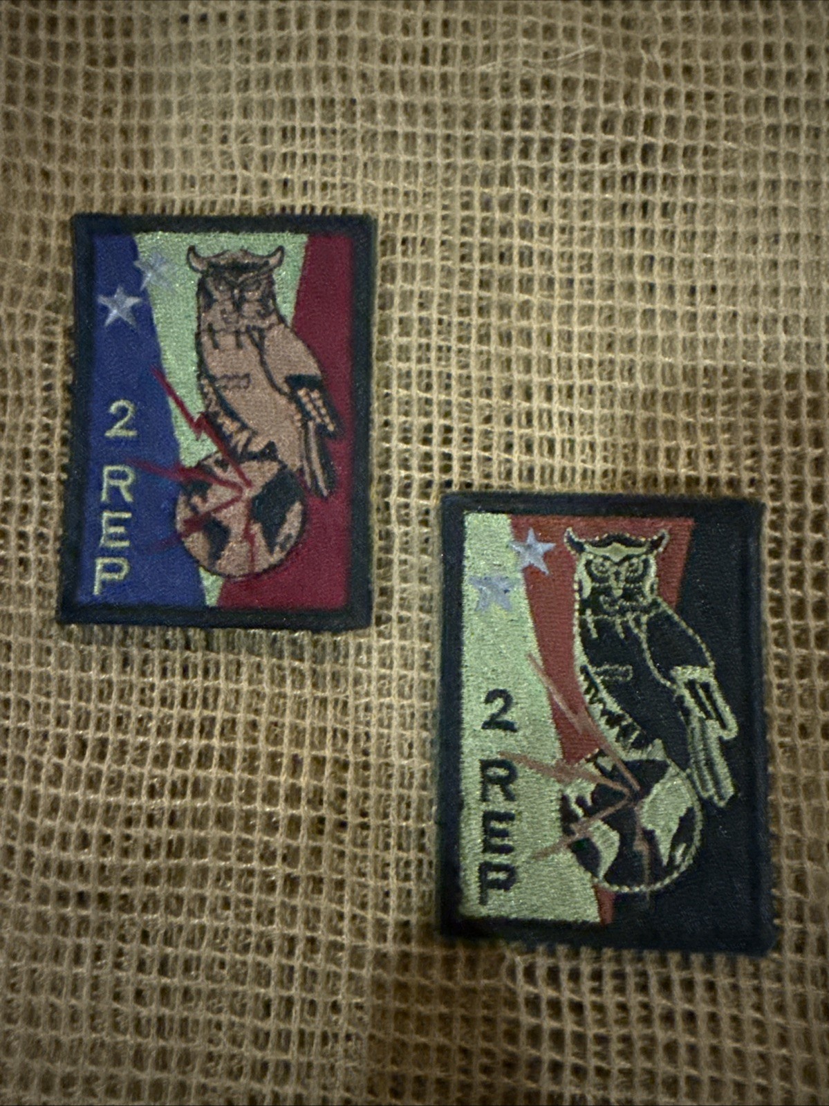 French Foreign Legion 2 Rep Pocket Patch Owl And Globe Afgan War