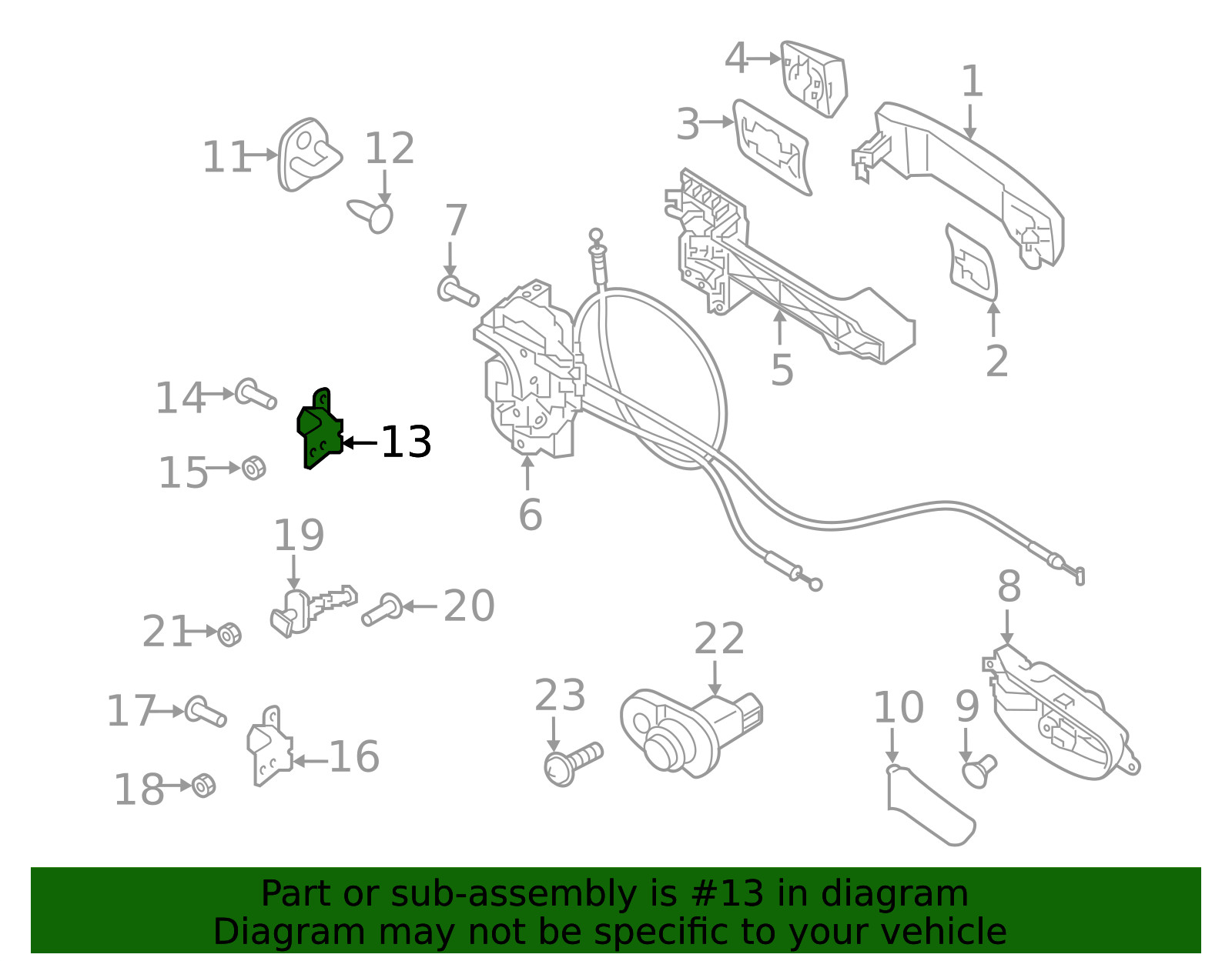 Genuine Nissan Door Hinge 82401-7S000