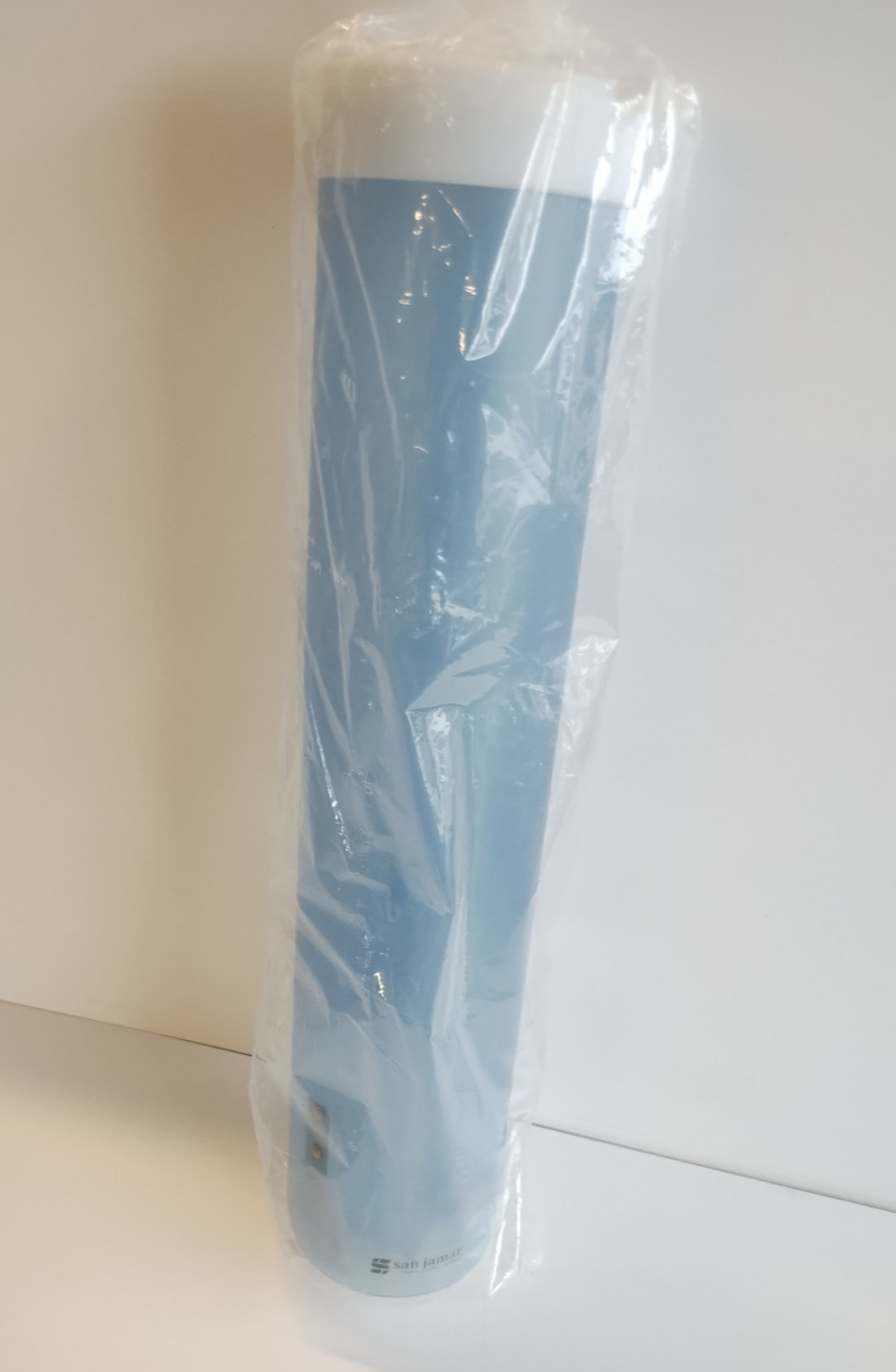 San Jamar Adjustable Water Cup Dispenser for 4 to 10 oz. Cups Frosted Blue