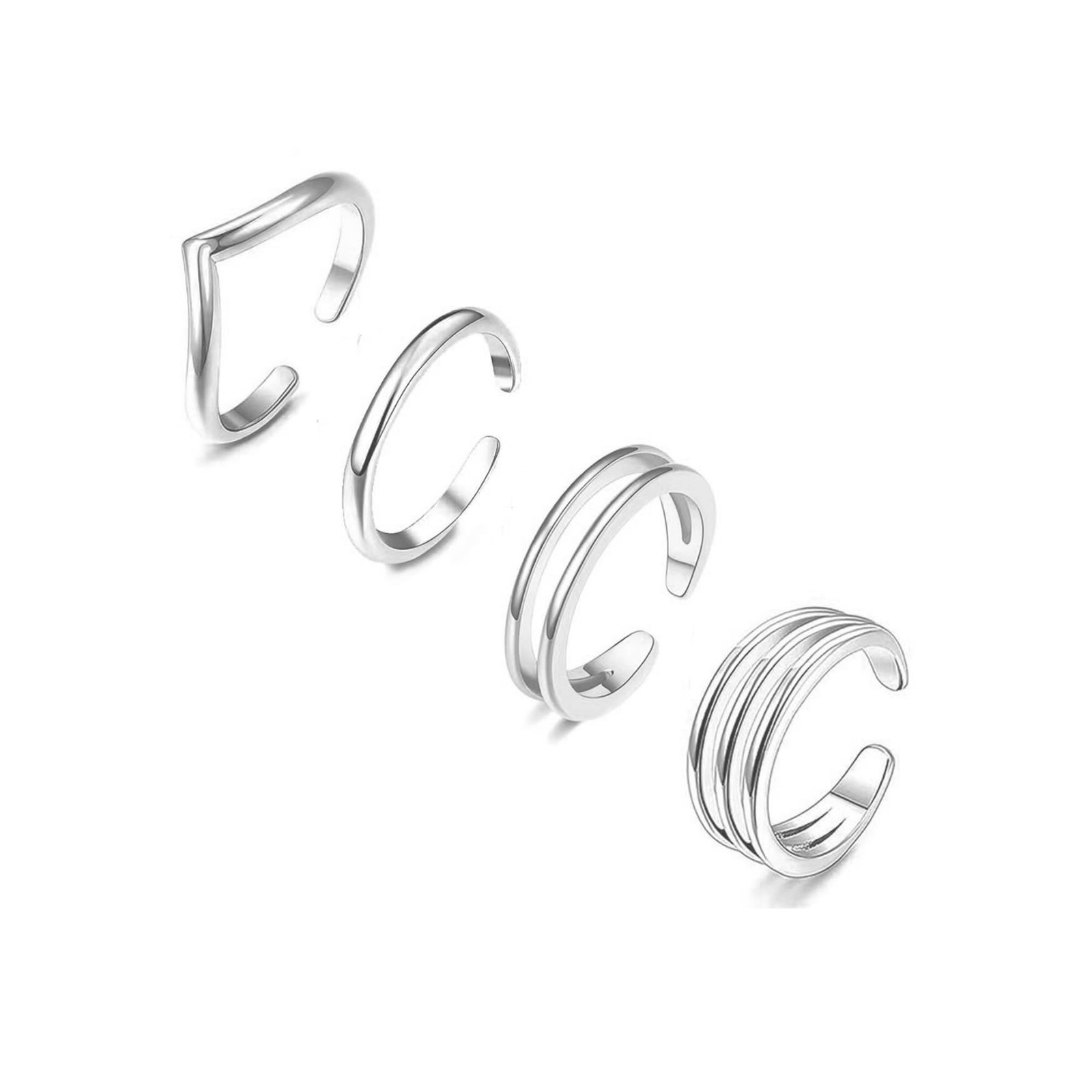 Ritach Toe Rings for Women 925 Sterling Silver Non Tarnish Waterproof