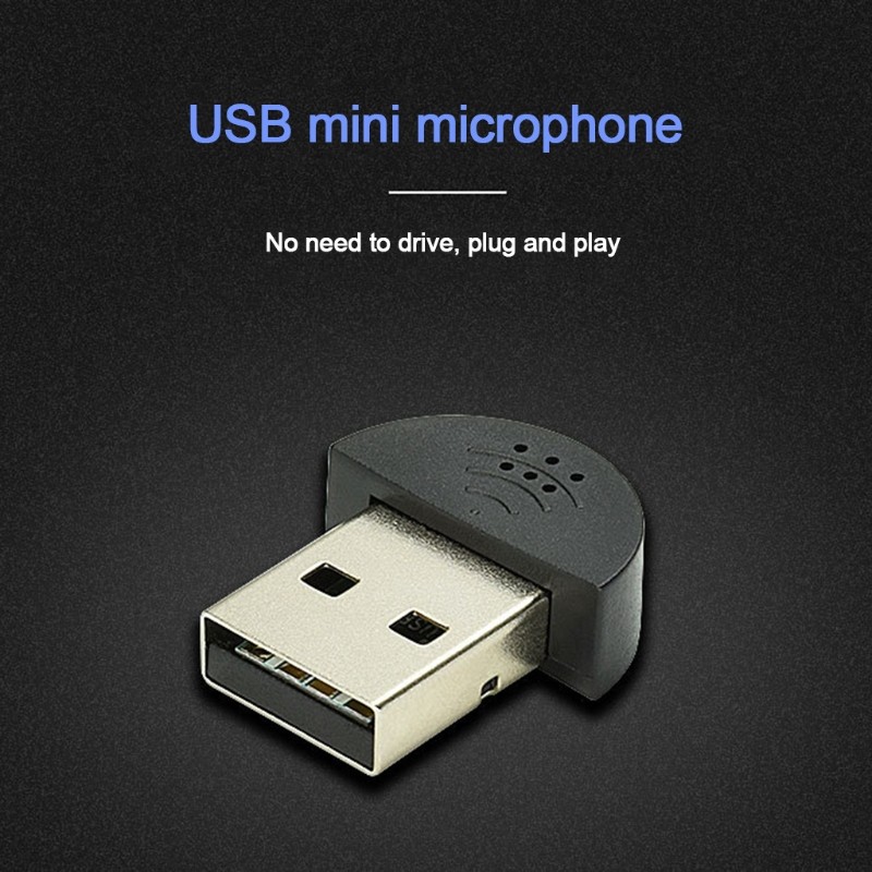 Portable Mini USB 2.0 Microphone Recording MIC Adapter for Computer PC