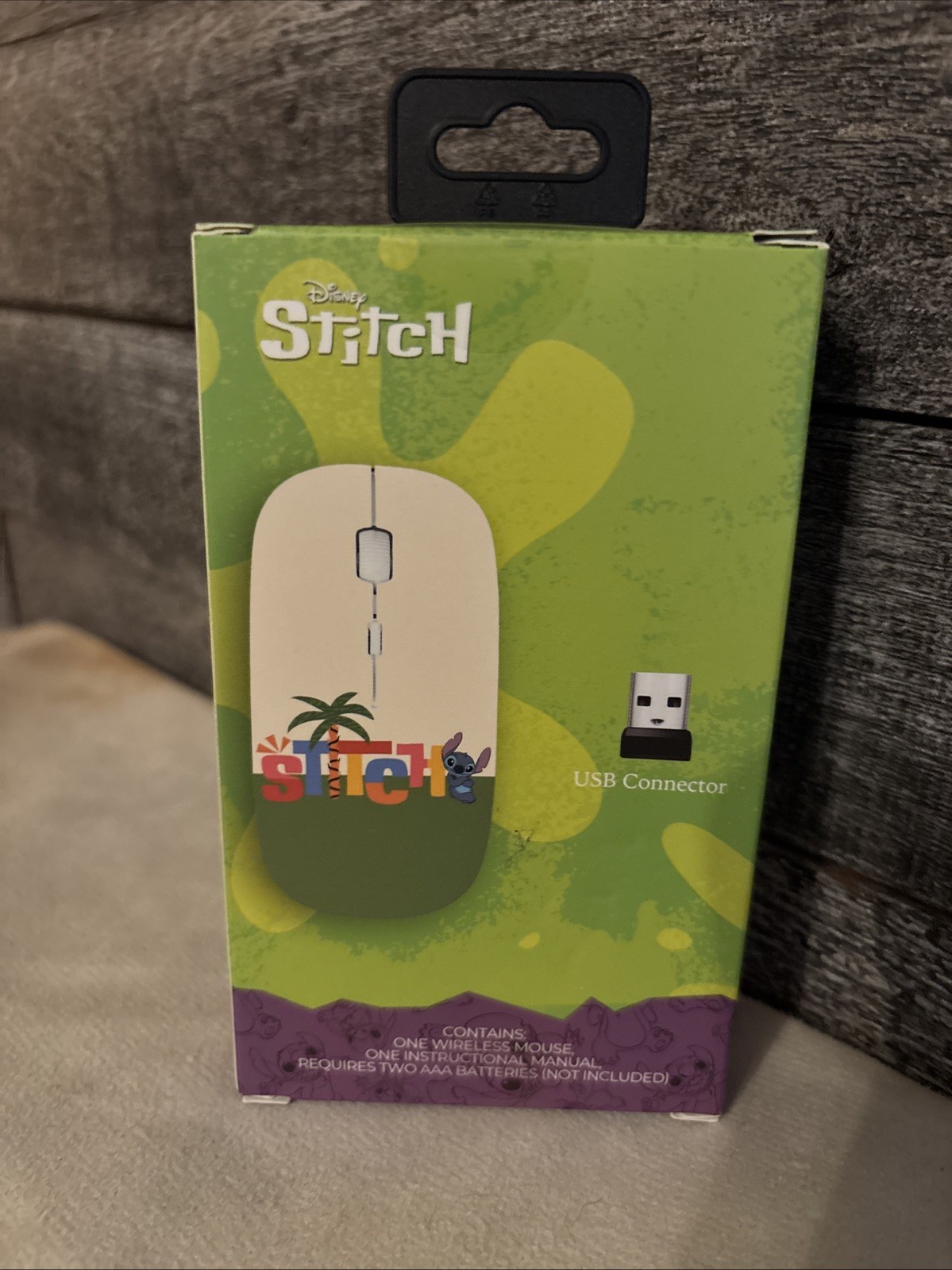 Disney Stitch Wireless Mouse Lilo & Stitch USB Connector included NIB