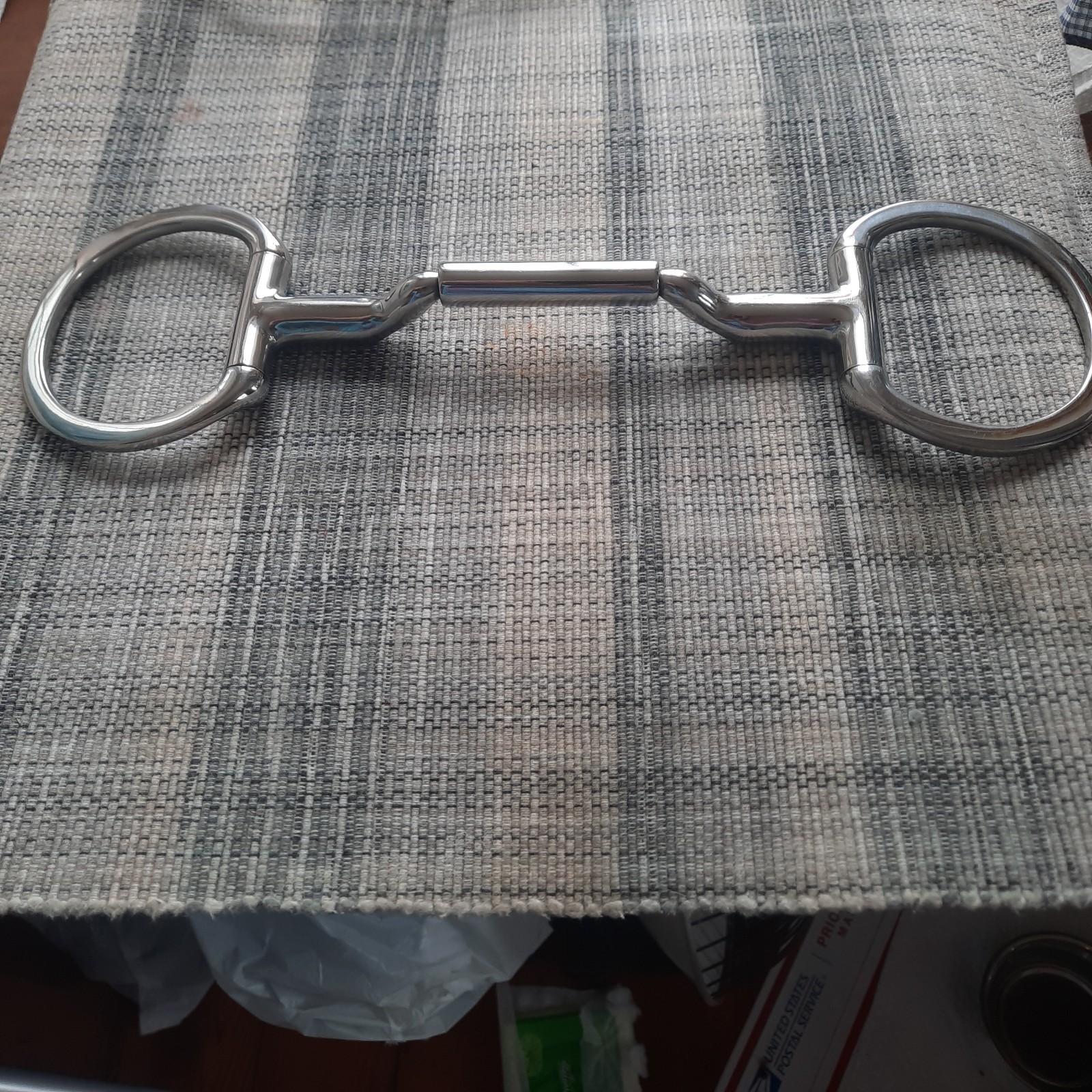 MYLER 6" MB36 Forward Tilt Ported Barrel Eggbutt Snaffle No Hooks 14mm Bit