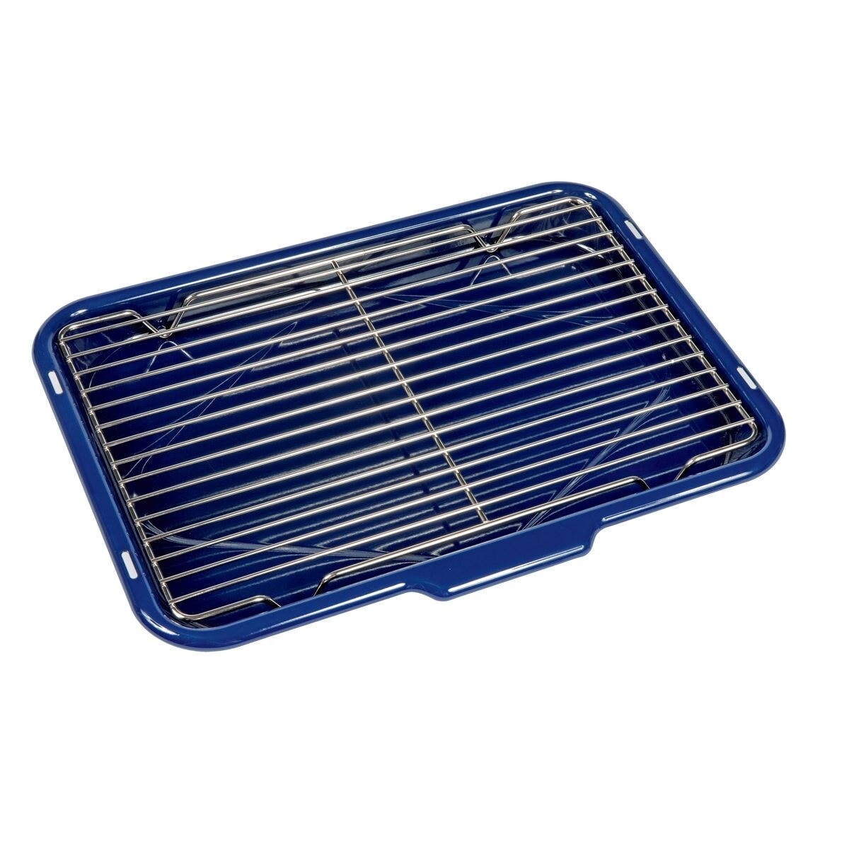 Wolf 30" Blue Enamel Premier Professional Broiler Pan | Original Wolf Accessory