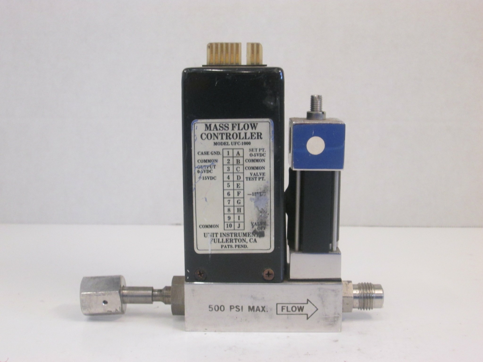 Unit UFC-1000, MFC, Mass Flow Controller, H2, 10 SLM, Used