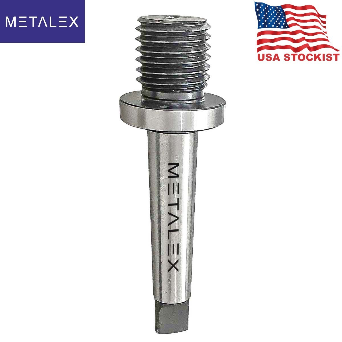 1PCS 1" x 8 TPI Threaded Tailstock Chuck Adapter MT2 Shank Arbor New Tang End