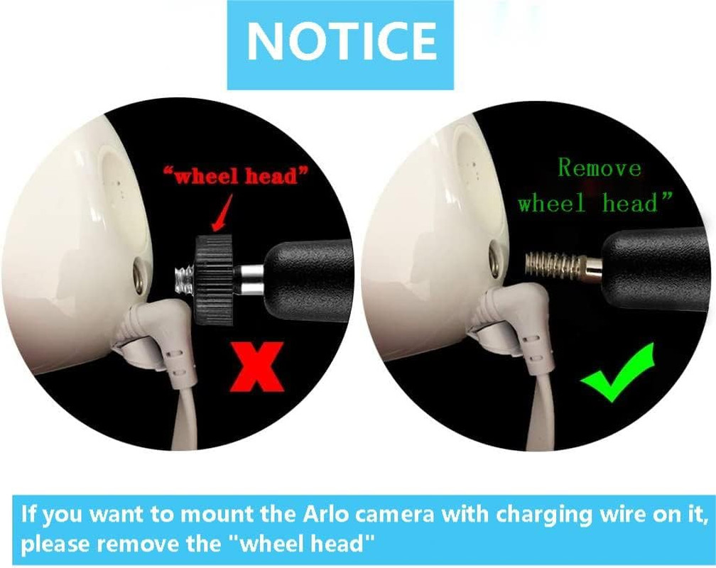 2 Pack Adjustable Ceiling Wall Mount Kit for Plug-In Ring HD Security Camera&Sti