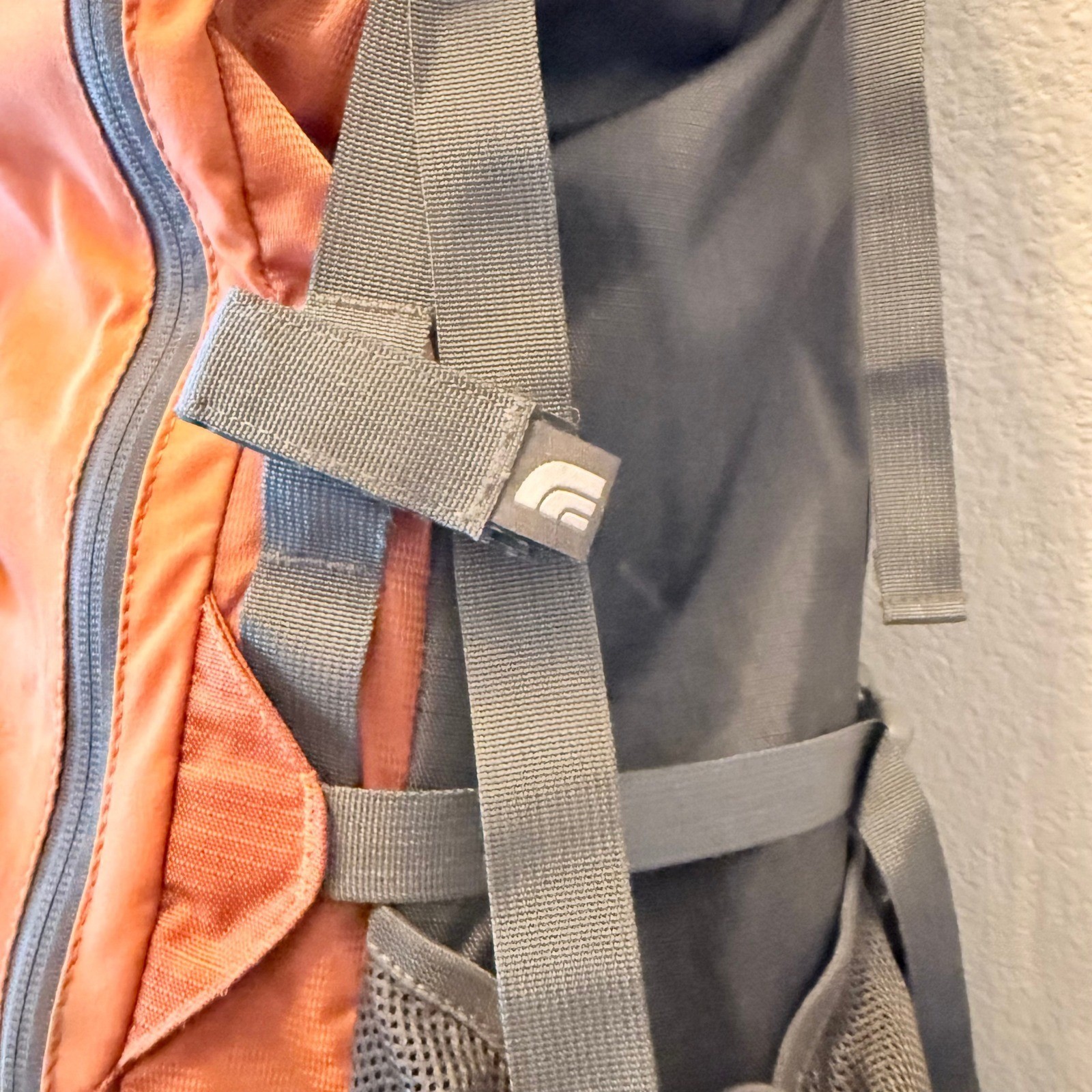 North Face Terra 65 65L Hiking Backpack Orange Gray Internal Frame Camping Pack
