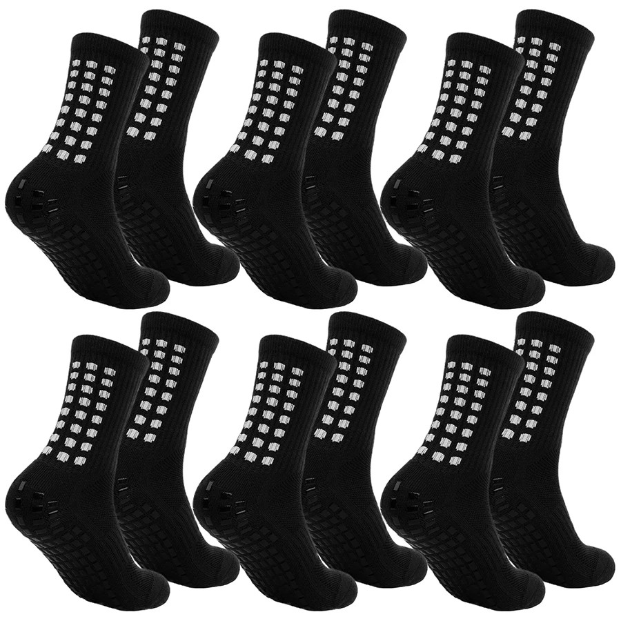 6Pairs Men Women Professional Sports Socks Non Slip Grip Football Basketball Bas