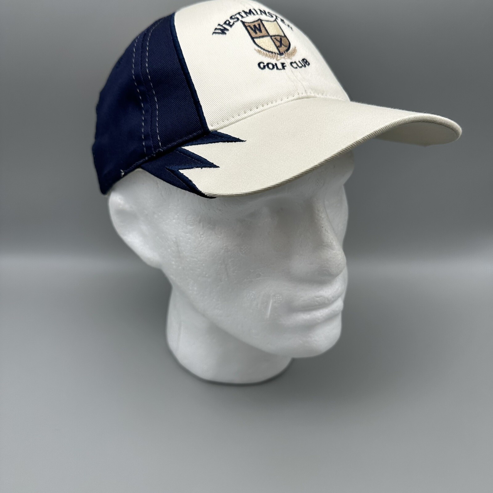 Westminster Golf Club Hat Cap Blue Tan Adjustable TT Town Talk