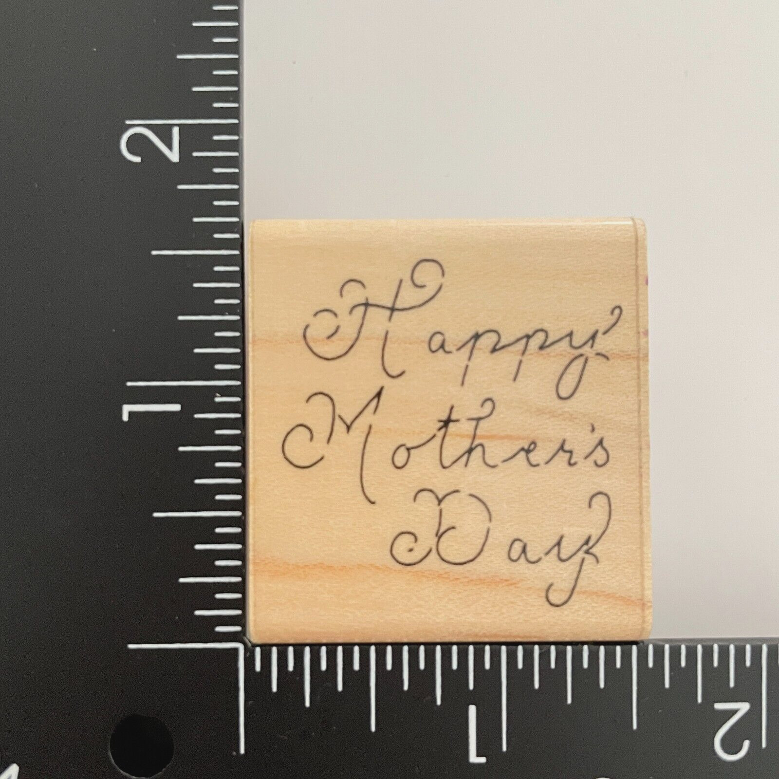 JRL Design Happy Mothers Day Wood Mounted Rubber Stamp