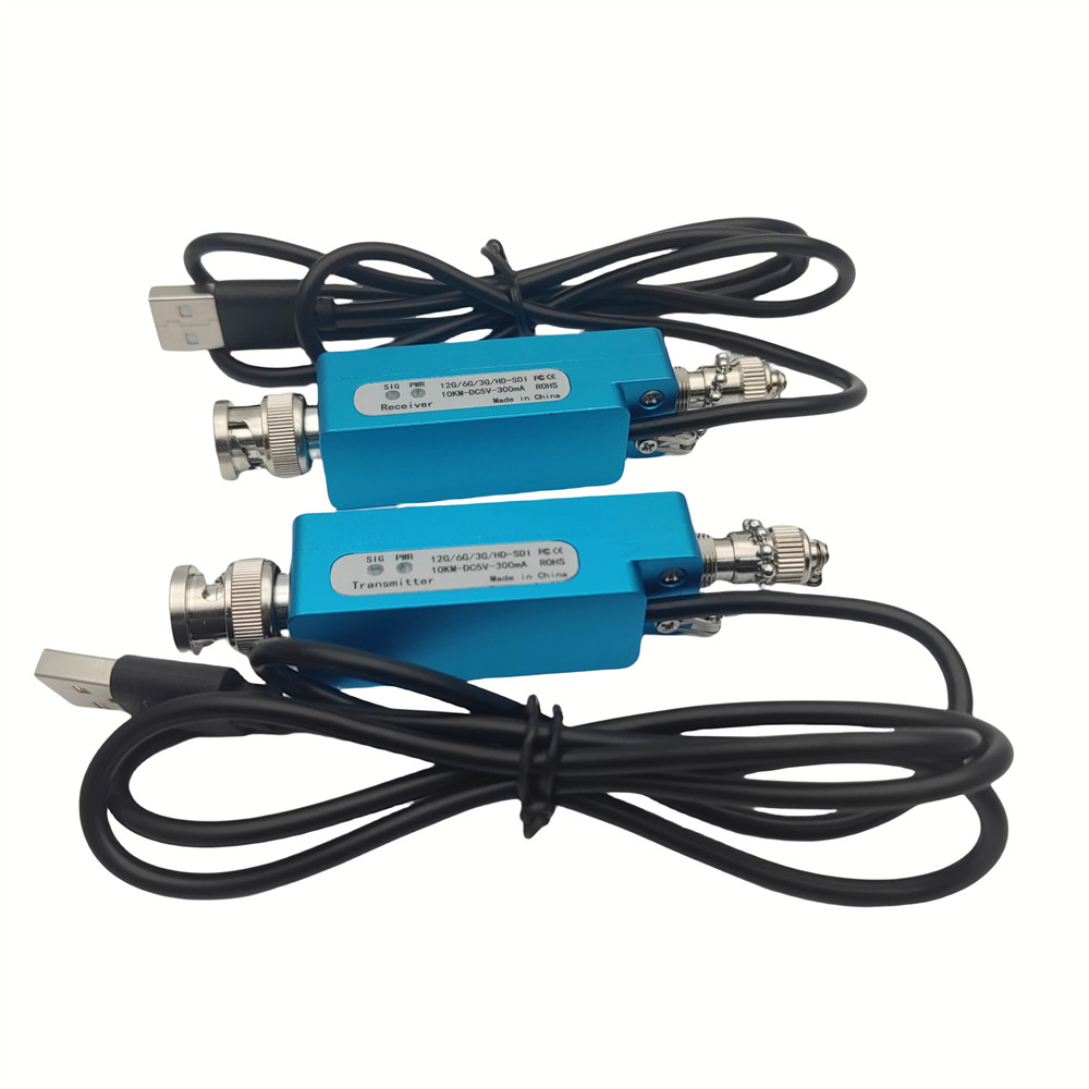 Mini 12G /6G/3G/HD/SD SDI 20KM to fiber converter 4K@60 12G-SDI-N-20KM-TX/RX)