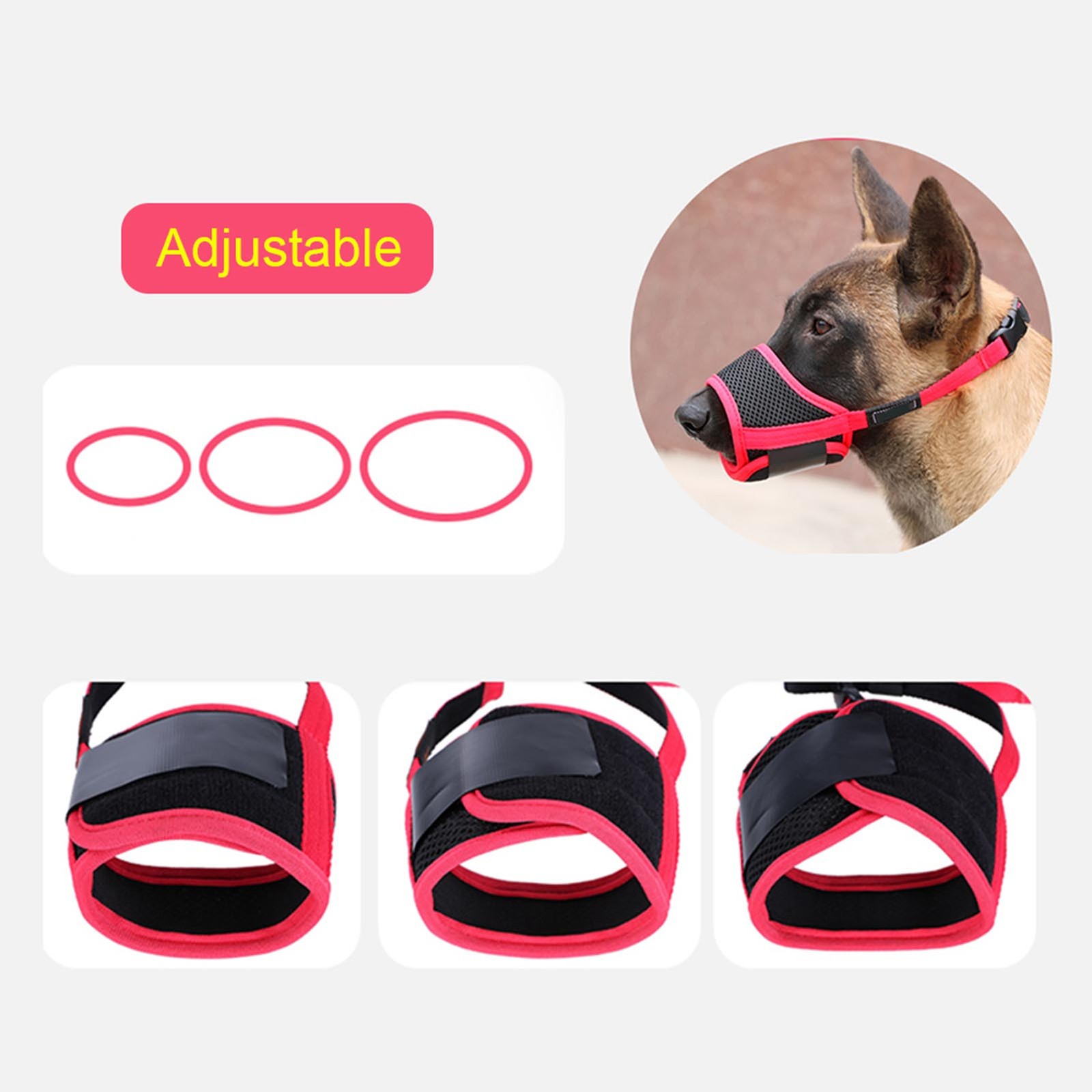 Dog Muzzle Mouth Cover For Preventing Biting And Barking V1