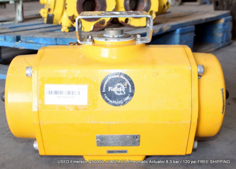 USED Emerson QS0350-U04STACC Pneumatic Actuator 8.3 bar / 120 psi FREE SHIPPING