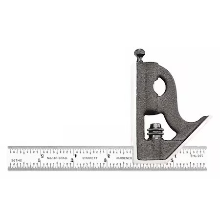 Starrett 11H-6-16R Combination Square Set, 2 Pcs., Blade 6" L