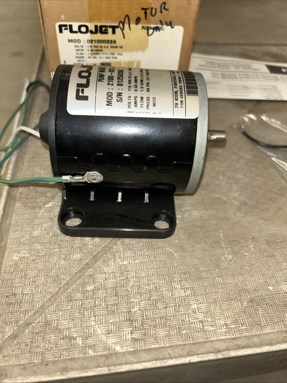 Flojet Motor For Pump Model 2100-022-115
