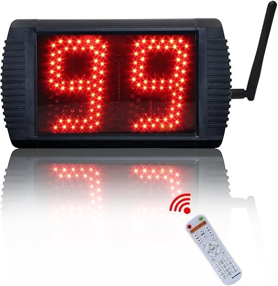 5 inch LED Custom Time 12/14/20/24/34 Seconds Shot Clock Countdown Timer Buzzer