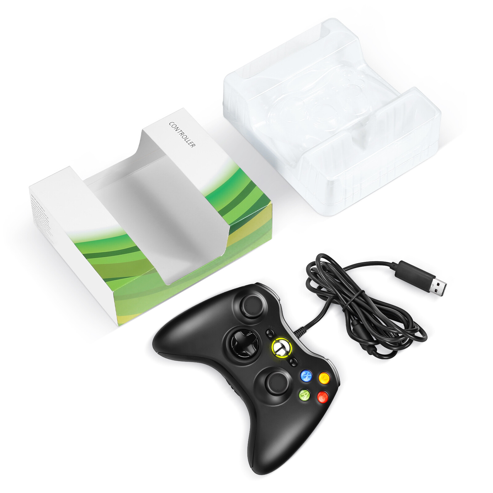 Wired Controller USB For PC Compatible With Xbox 360 / Windows 7 8 10 11 Gamepad