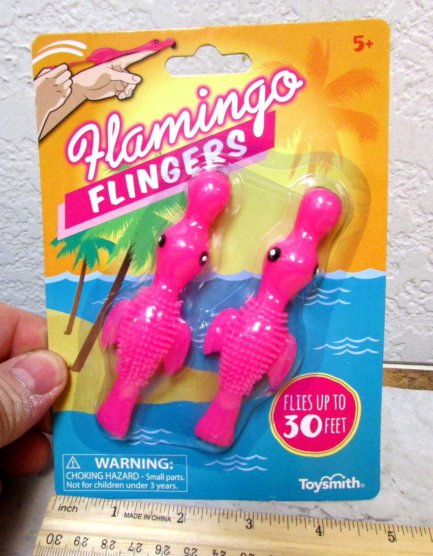 Novelty toy Flamingo Flingers fling toy, can fly up to 30 feet! new in package