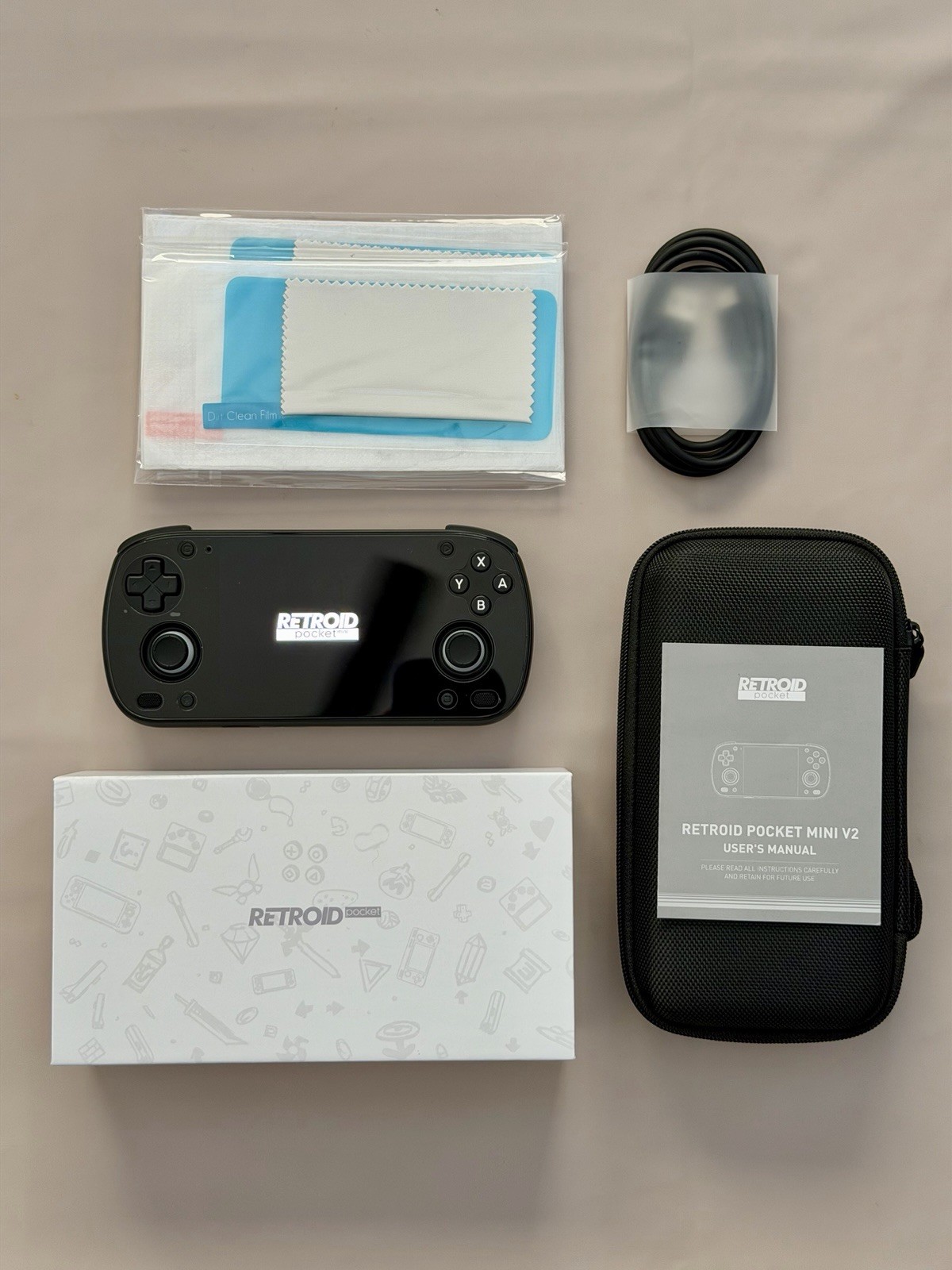 Retroid Pocket Mini V2 w/ 128GB SanDisk Extreme SD Card And Carrying Case