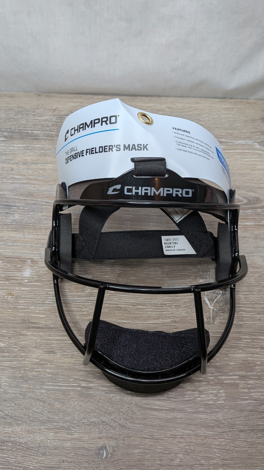 Champro Youth The Grill Defensive Fielder's Mask Softball Black Size 6.25-6.75