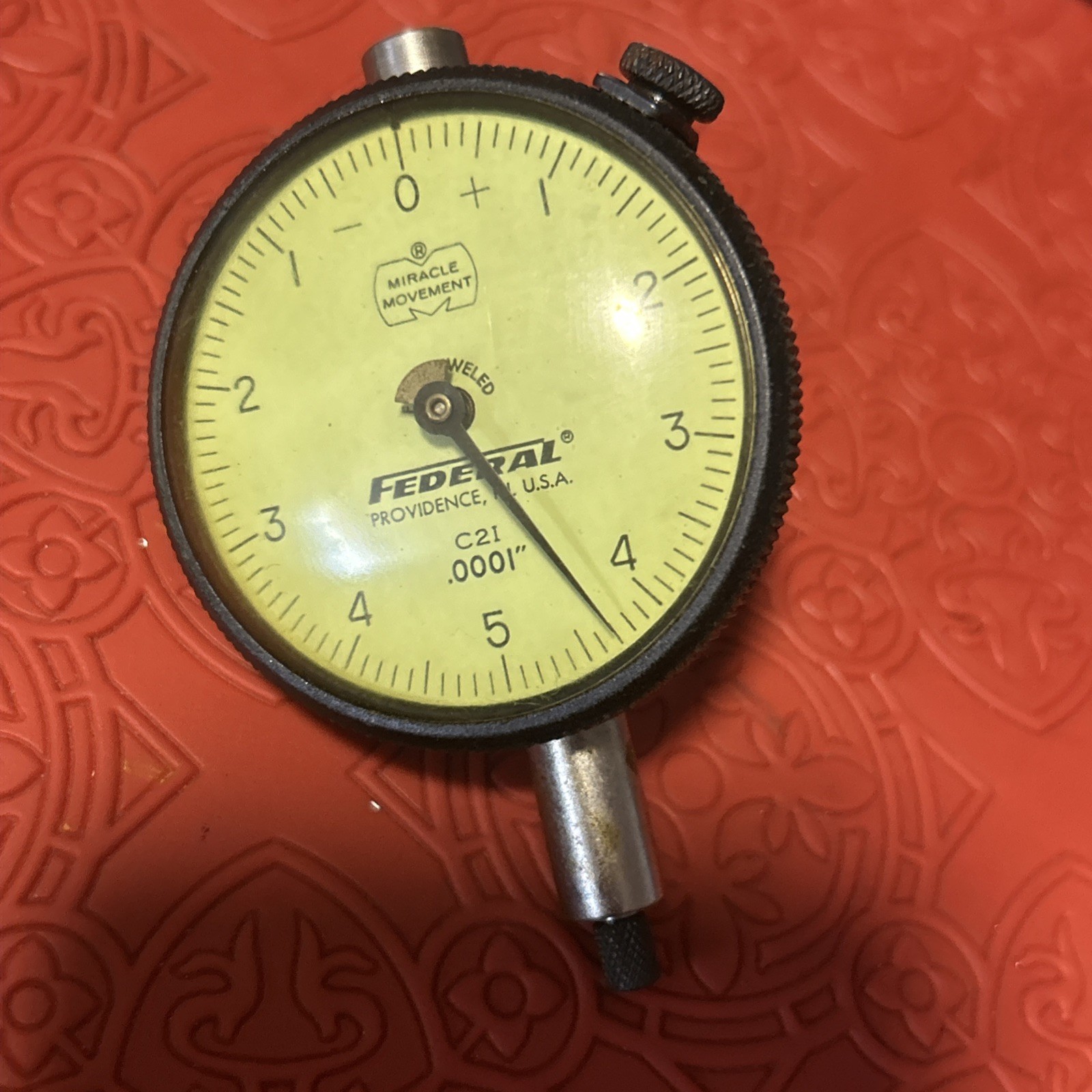 Vintage Federal Model C21 Jeweled Dial Indicator .0001" (SU38)