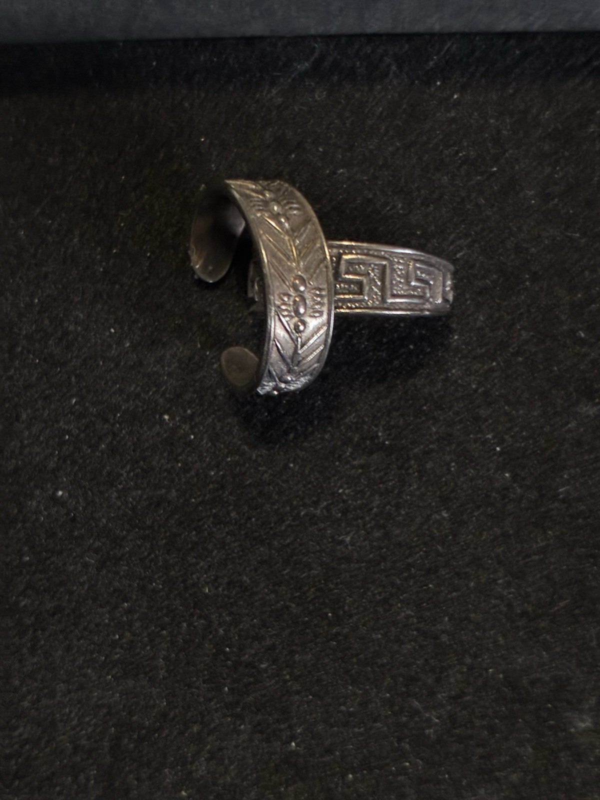 Two Toe Rings Fun Designs Size 2.5/3 Signed 925 Silver Vintage