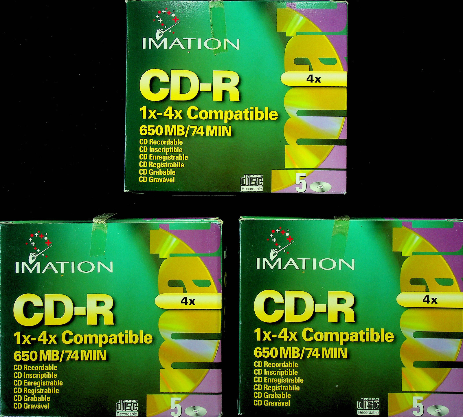 Imation CD-R 1x-4x compatible 5 pack - Sealed