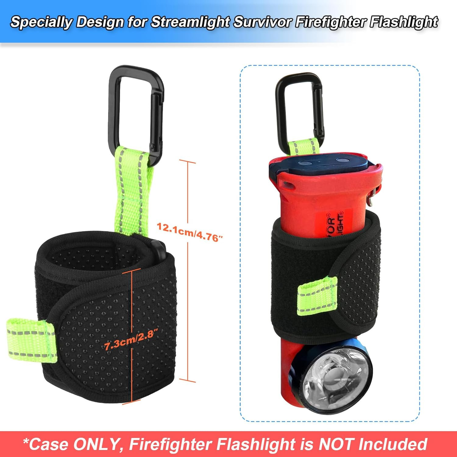 Inverted Flashlight Holder for Streamlight Survivor LED Black