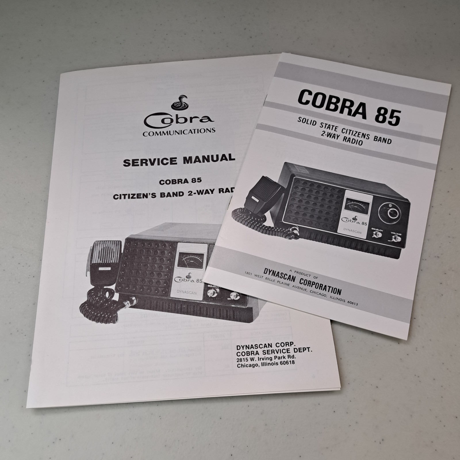 Dynascan Instruction & Service Manual COBRA 85 Citizens Band 2-way Radio