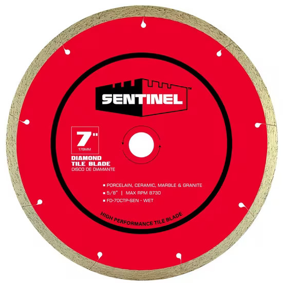 7in. Tile Diamd Blade Porcelain, Ceramic, Marble, and Granite Wet 2 pk  FD-70CTP