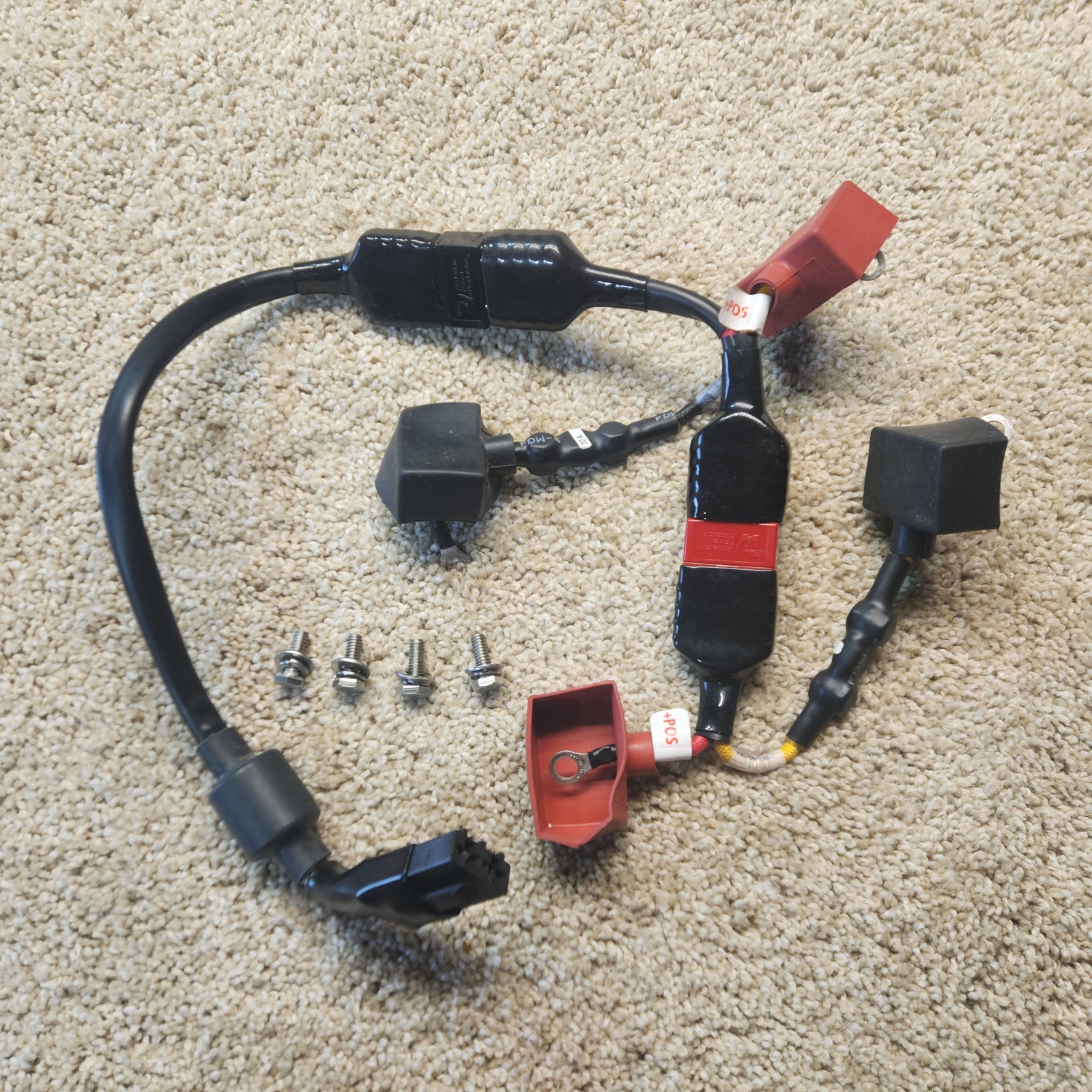Quickie Pulse 6 Battery Cable Assembly with Mounting Hardware