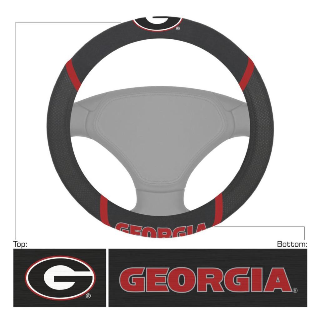 Georgia Bulldogs Embroidered Steering Wheel Cover [NEW] NCAA Car Auto Truck SUV