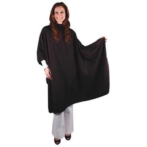 SalonChic Ultra Light Microfiber Cutting Styling Cape Snap Closure 54"x60" Black