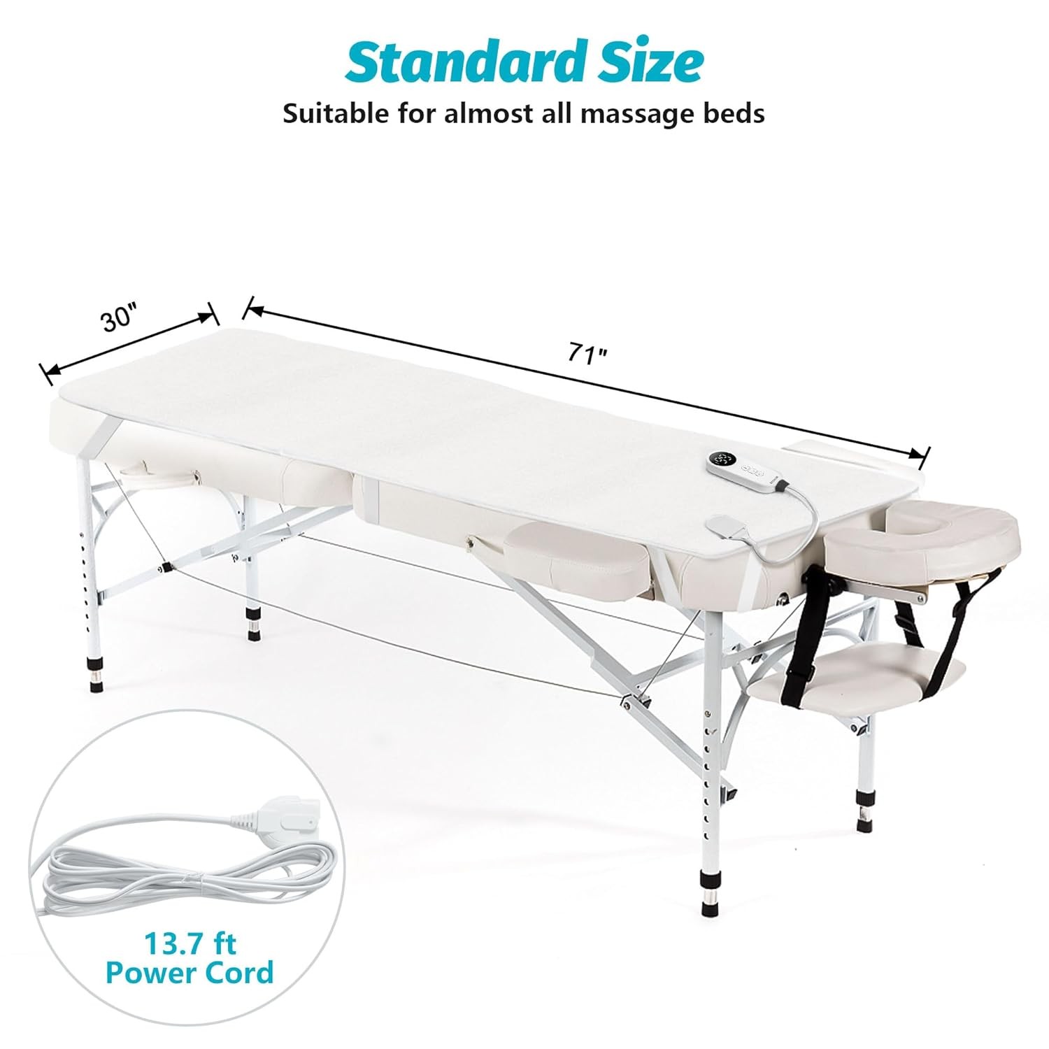 Massage Table Warmer Heating Pad Professional SPA Massage Bed Warmer with Tim